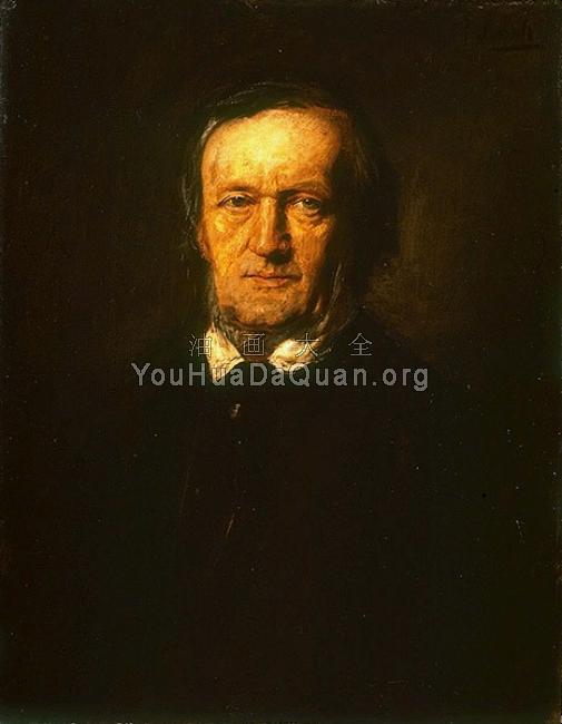 Portrait of Richard Wagner - 弗朗茨·冯·伦巴赫